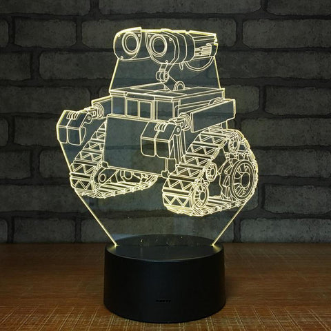 Cartoon Tractor Creative Hot Selling Led 3d Night Lights Home Decoration Colorful Remote Control Touch Led Usb 3d Lamp Dropship