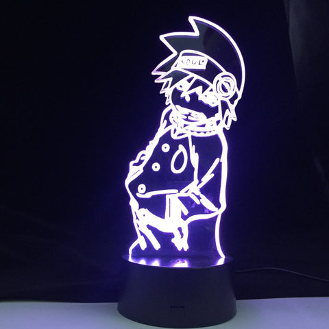 Anime Soul Eater Figure Acrylic 3d led Lamp Nightlight for Child Bedroom Decor Rgbw Colorful Desk Lamp Led Night Light Dropship