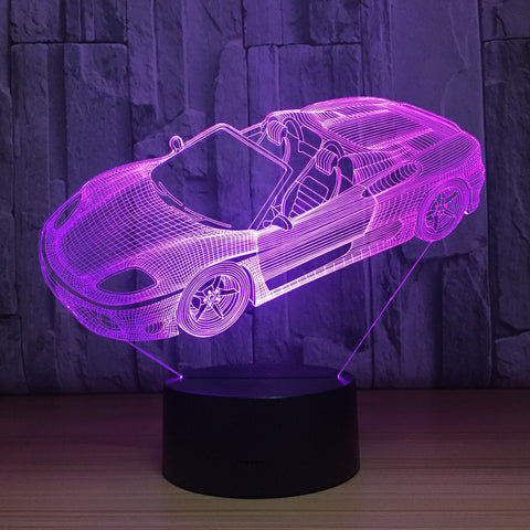 Luxury Sports Car 7 Color Lamp 3D Visual Led Night Lights For Kids Touch Usb Table Lampara Lamp Baby Sleeping Nightlight Decor