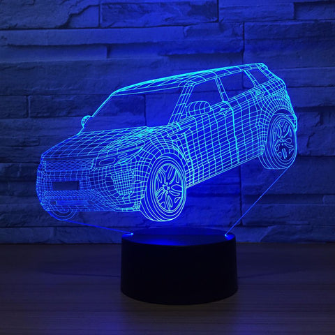 MPV SUV Car Kids Toys Child Party Gifts 7 Colors Change USB Lights Lighting LED For Bedroom Beside Decorative Luminaria 3D Lamp