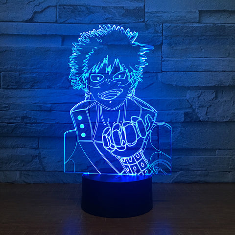 Naruto Figure 7 Color Change 3D Led Visual Modelling Anime Night Light Kids Touch Button Usb Table Lamp Home Decor Lighting Gift