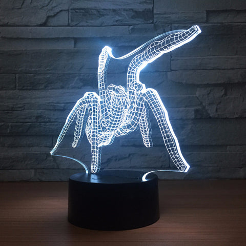 Spider Acrylic Creative USB Bedside Lamp 3D Night light Touch Control Night light luminaria luminaria de mesa Drop Shipping