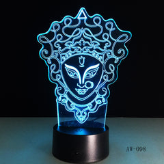 Unique Chinese Style 3D Peking Opera LED Lamp Innovative Gadget Decor 7 Colors Changing Night Light Home lighting RC Gift AW-098