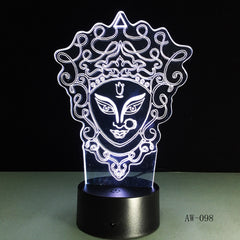 Unique Chinese Style 3D Peking Opera LED Lamp Innovative Gadget Decor 7 Colors Changing Night Light Home lighting RC Gift AW-098