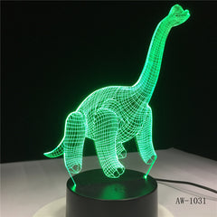 dinosau Shape USB 3D LED Lamp Night Light Acrylic Table lamp Touch 7 Colors Changing Sleeping Lamparas Light for Gift AW-1031
