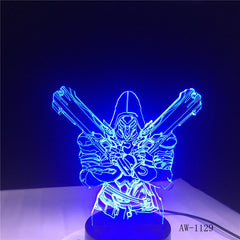 7 Color Changing Visual 3D LED FigureMan Nightlight Novelty Table Lamp Baby Sleep Light Bedroom Bedside Decor Gifts AW-1129