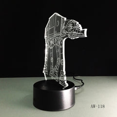 USB Novelty Night Light Imperial Walker AT-AT Star Wars 3D Bulbing Desk Table Lamp Led Stick Touch Engraving USB Led Lamp AW-118