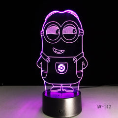 Novelty 3D Minions Night Light LED Table Lamp Touch Desk Lighting For Child Baby Gift Birthday Party Bedroom Home Decor AW-142