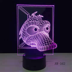 3D LED Lamp Duck lamparas led infantil USB Base 7 Colors Change Night Light Decor Christmas Girl Kid Gift Girl AW-162