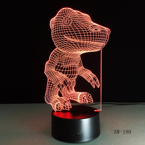 3D Digital Monster Agumon Figure Visual LED Night Light Anime Digimon Table Lamp For Kids Bedroom Lightting Decor Gift AW-180