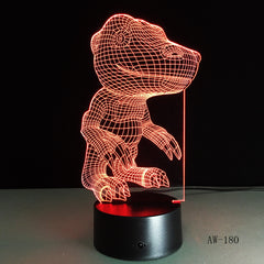 dinosaur model 3D LED Table Lamp 7 Colors Visual Illusion LED Lights Friends Party Gift Drop AW-180