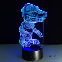 dinosaur model 3D LED Table Lamp 7 Colors Visual Illusion LED Lights Friends Party Gift Drop AW-180