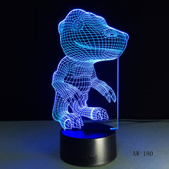 3D Digital Monster Agumon Figure Visual LED Night Light Anime Digimon Table Lamp For Kids Bedroom Lightting Decor Gift AW-180