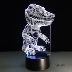 dinosaur model 3D LED Table Lamp 7 Colors Visual Illusion LED Lights Friends Party Gift Drop AW-180