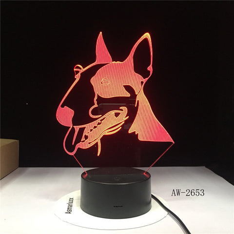 Cartoon Horse 3D Lamp 7 Colors Led Night Lamp For Kids Touch Table Lampara Lampe Baby Sleeping Nightlight Office Light AW-2653