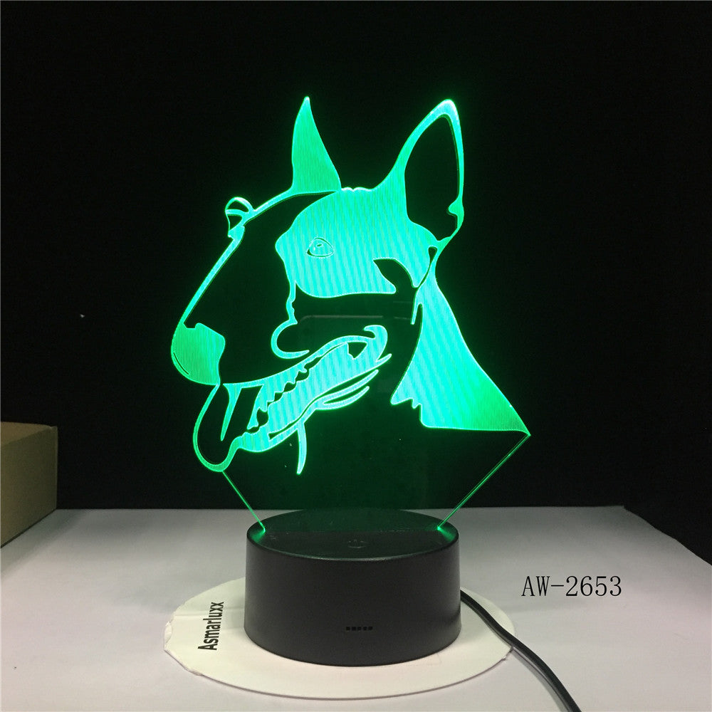 Cartoon Horse 3D Lamp 7 Colors Led Night Lamp For Kids Touch Table Lampara Lampe Baby Sleeping Nightlight Office Light AW-2653