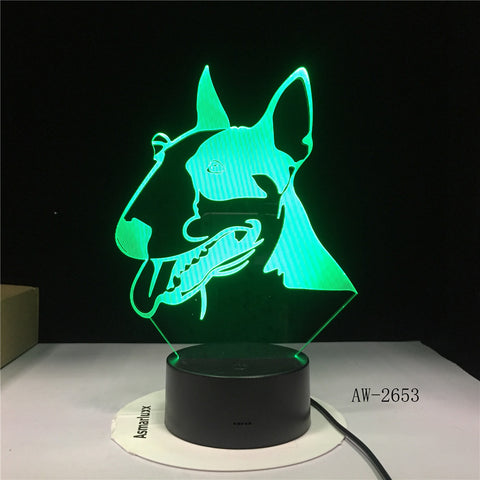 Cartoon Horse 3D Lamp 7 Colors Led Night Lamp For Kids Touch Table Lampara Lampe Baby Sleeping Nightlight Office Light AW-2653