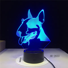 Cartoon Horse 3D Lamp 7 Colors Led Night Lamp For Kids Touch Table Lampara Lampe Baby Sleeping Nightlight Office Light AW-2653