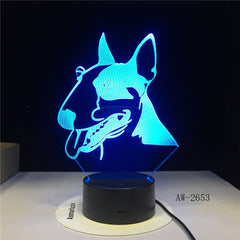 Cartoon Horse 3D Lamp 7 Colors Led Night Lamp For Kids Touch Table Lampara Lampe Baby Sleeping Nightlight Office Light AW-2653