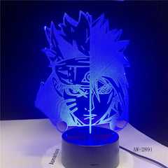 7 Colors Changing Led 3D Uchiha Sasuke Modelling Table Lamp Anime Home Decor Light Fixture Kids Sleep Naruto Night Light AW-2891