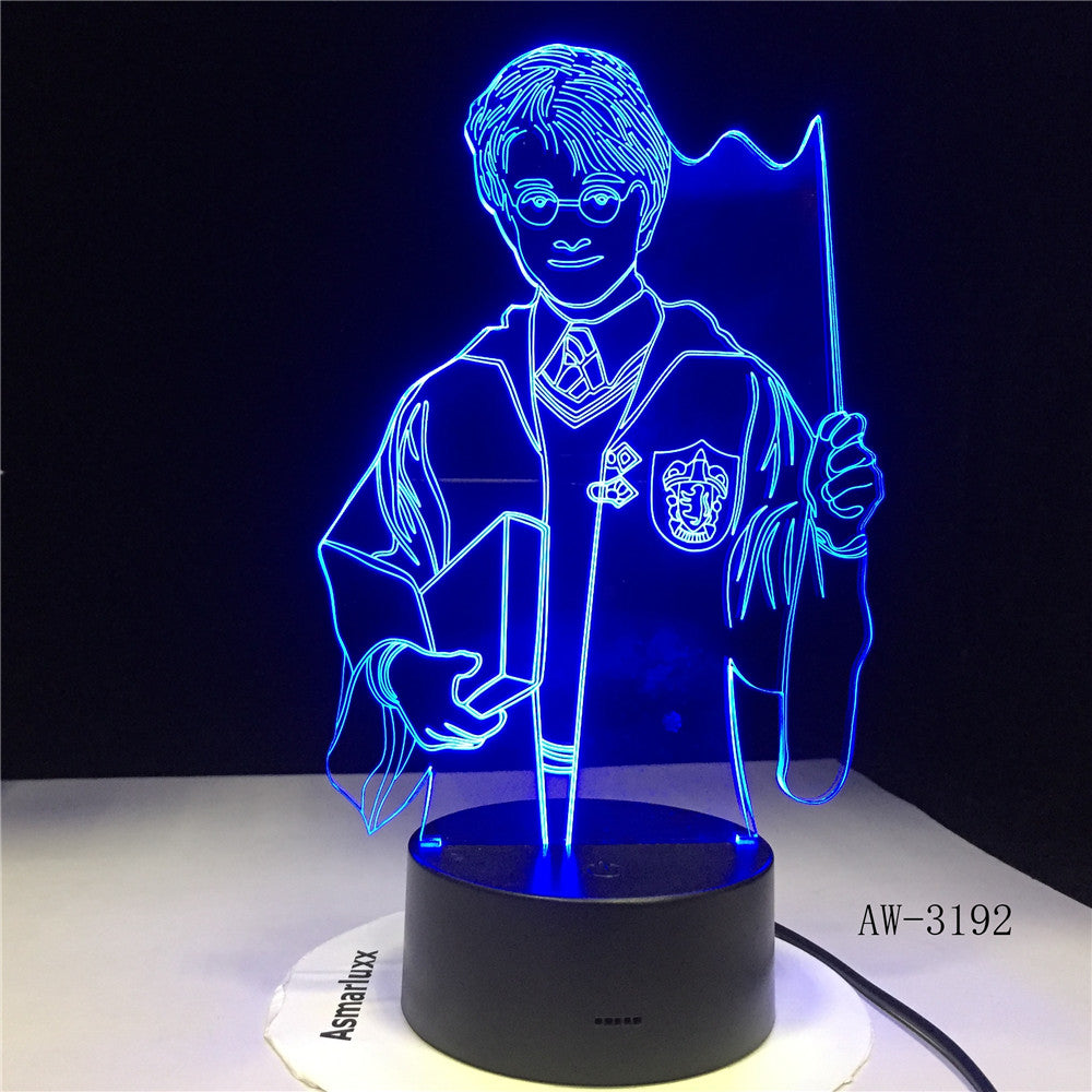 RAVENCLAW HP HARRY POTTER 3D Acrylic LED 7 Colour Night Light Touch Table  Lamp