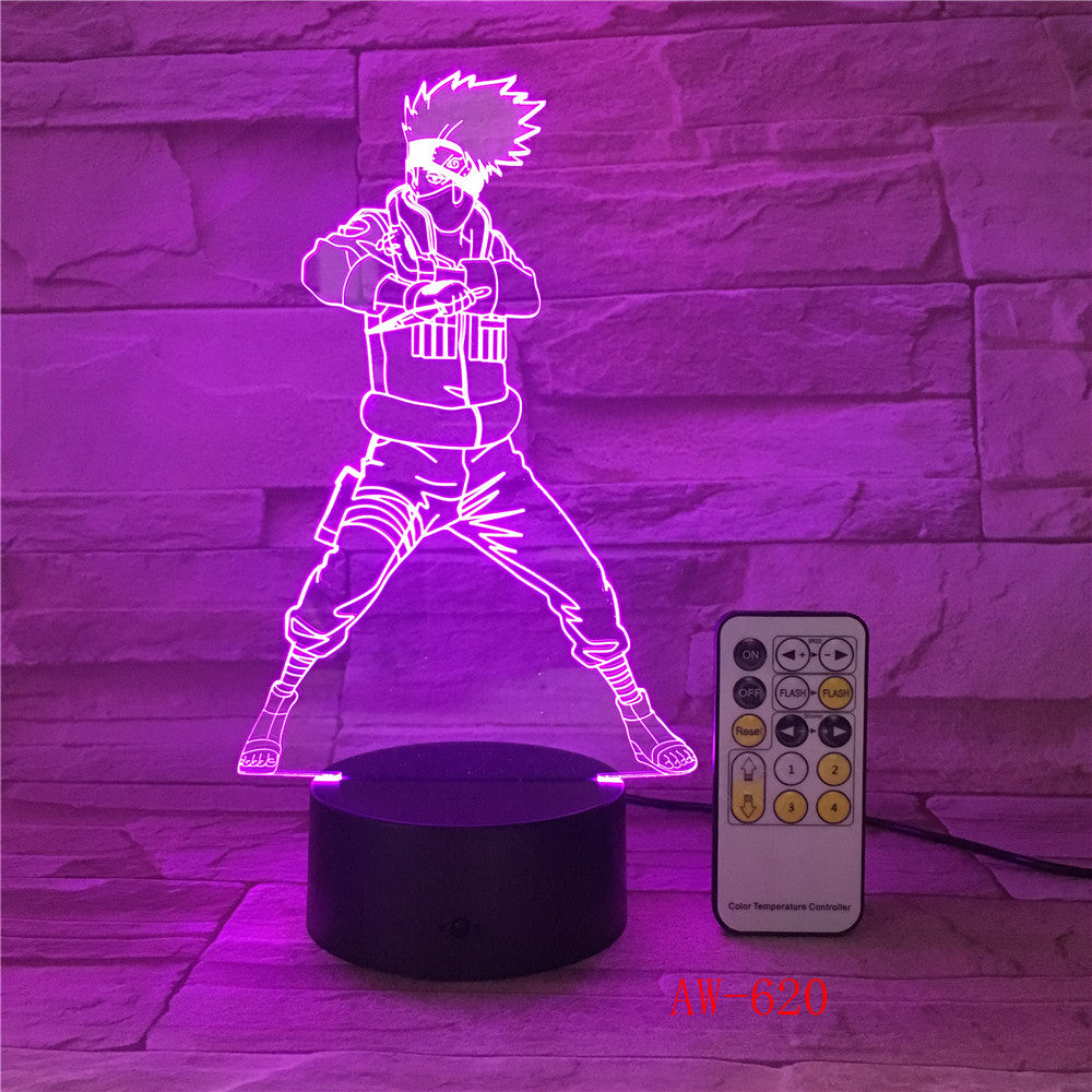 Dragon Ball Super Saiyan God Goku 3D Illusion Table Lamp 7 Color Changing Night Light Boys Child Kids Baby Gifts AW-620