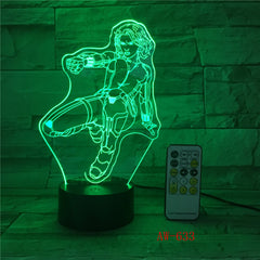 Wonder Woman DC 3D LED Night light Decoration lamp Bedroom Sleep Light 7 Color Change Boy Kid Girl RC Christmas Gift Toy AW-633