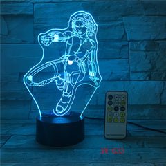 Wonder Woman DC 3D LED Night light Decoration lamp Bedroom Sleep Light 7 Color Change Boy Kid Girl RC Christmas Gift Toy AW-633