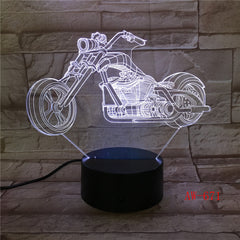 New Motor Shape Table lamp Touch Nightlight 7 Colors Changing Motorcycles Sleeping Lamparas Light Acrylic USB 3D LED Lamp AW-671
