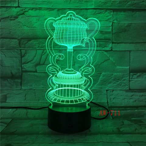 Novelty Aladdin Magic Lamp 3D LED 7 Colors Changing Atmosphere Baby Sleep Night Lights Desk Table Lamp Home Decor Gifts AW-711