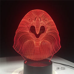 3D LED Lamp Vulture Owl Desk Night Light 7 Color Change Remote Controller Holiday Decor Christmas Gift boy Baby Toy Lava AW-721
