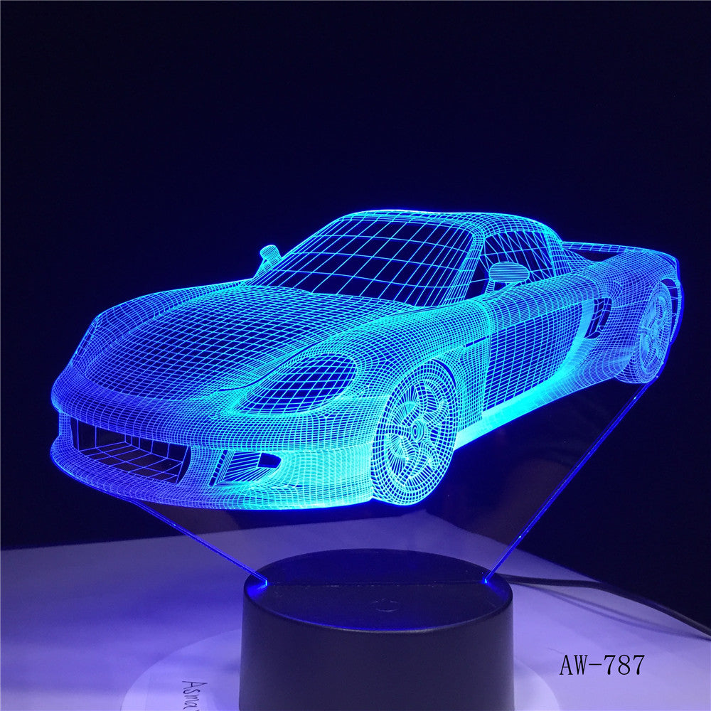 3D Illusion Lamp Usb Led Race Auto Nachtlampje Bureau Tafel Sfeer Lamp 7  Kleur Veranderende Sport Racewagen Speelgoed kids Xmas Gifts - AliExpress