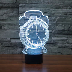 Alarm Clock - 3D Optical Illusion LED Lamp Hologram - The 3D Lamp™ - Copyright