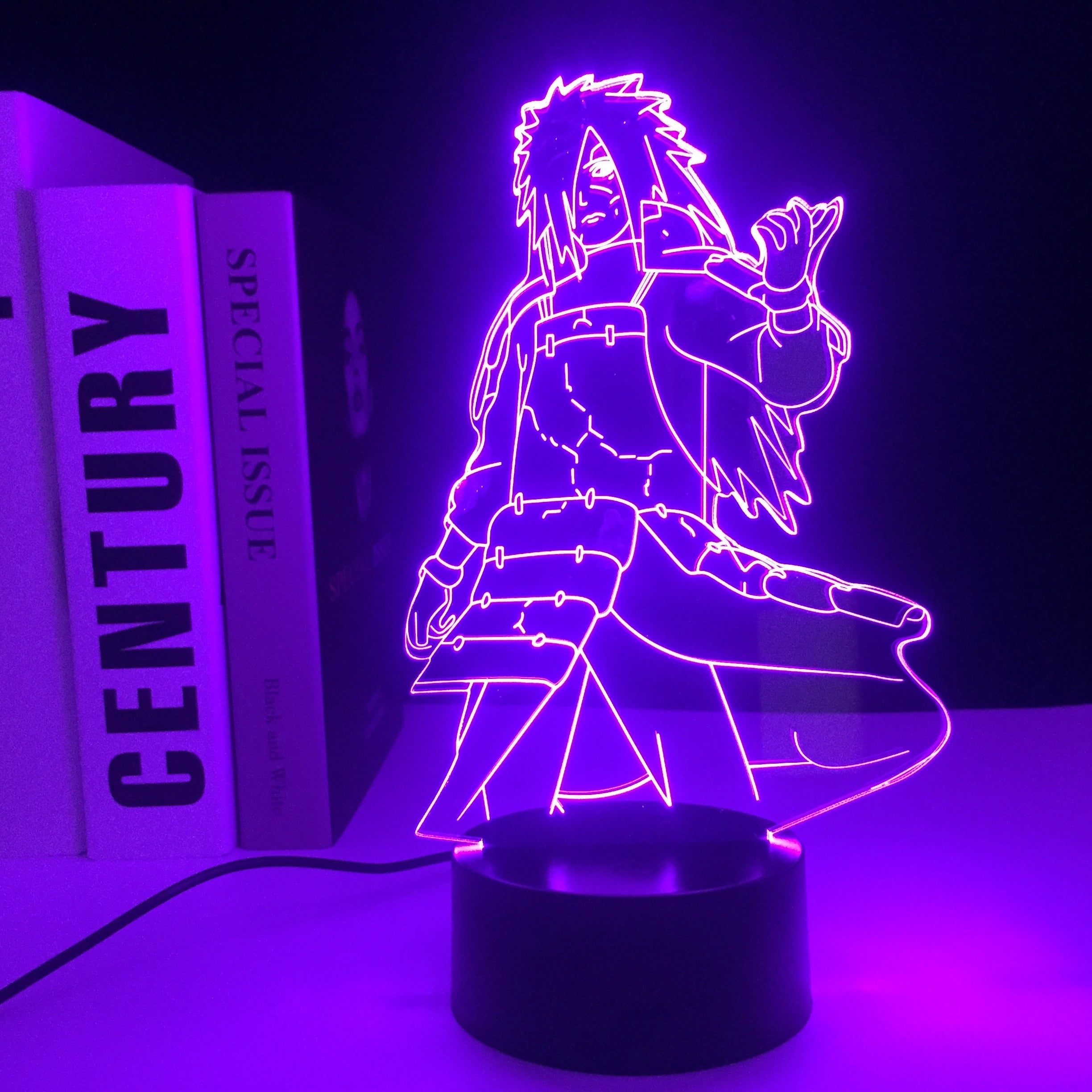 Anime Figure Madara 3D LED 7 Colors Changing Table Lamp Cartoon Night Lights for Children Room Decor Birthday Gift Night Light