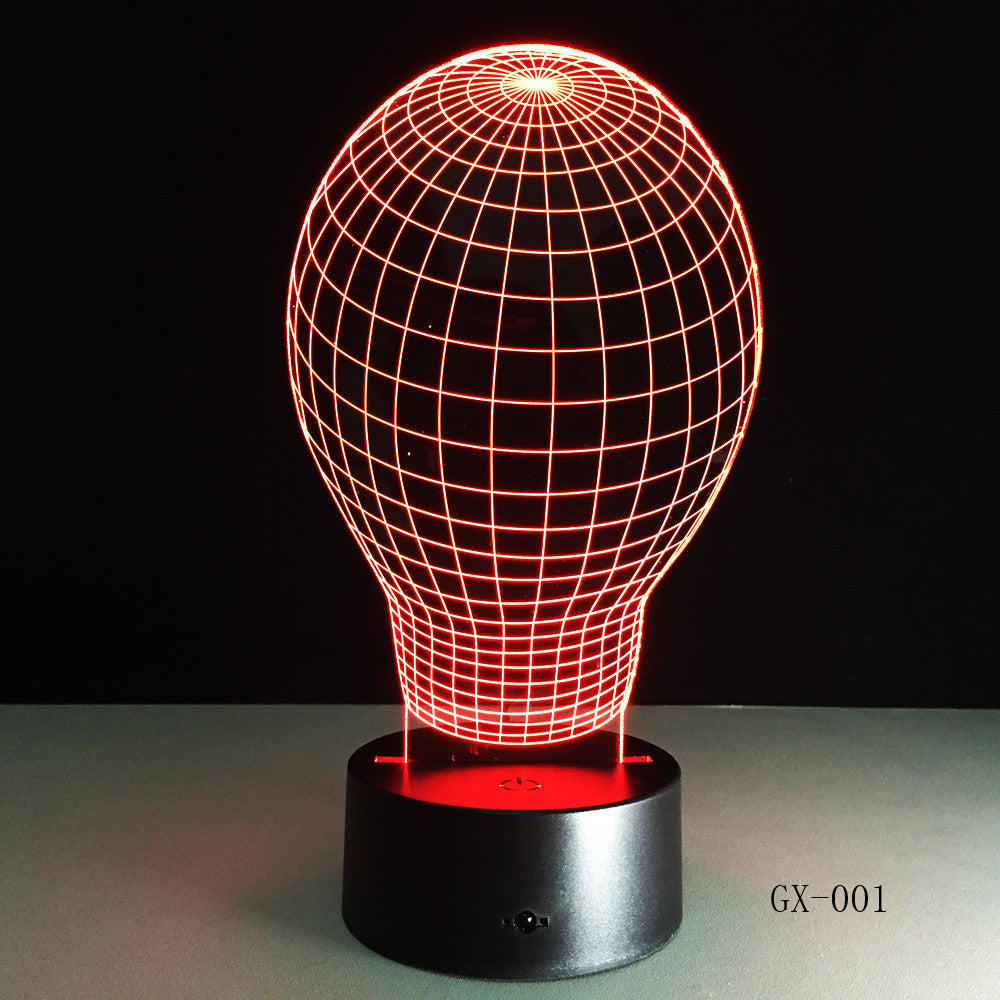 Abstract 3d led lamp - 3D Optical Illusion LED Lamp Hologram