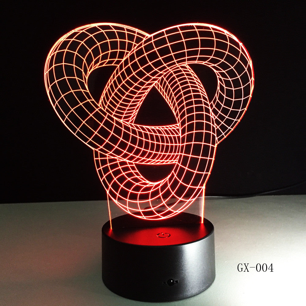3d Led Picture 3D LED Lamp Light USB Abstract Night light Colorful lava lamp for Wedd ...