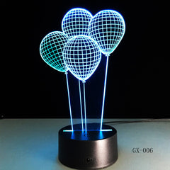 Balloon 3D Led USB Night light Table Lamp Colors Gradient Creative Luminaria Optical Illusion Lamp Home Decorative Gifts GX-006
