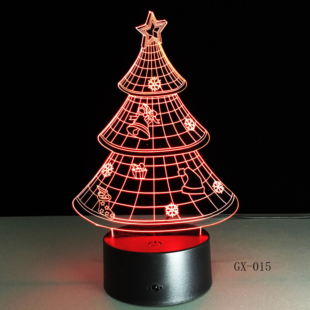 7 Colors Acrylic 3D Night Light Merry Christmas Tree LED Light Decor f –  The 3D Lamp®