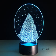 Wholesale Snow Mountain 3D led Nightlight Usb Lamp Customize Touch Acrylic Lamp Kids Room Led Lamp Drop Shipping Service GX-017