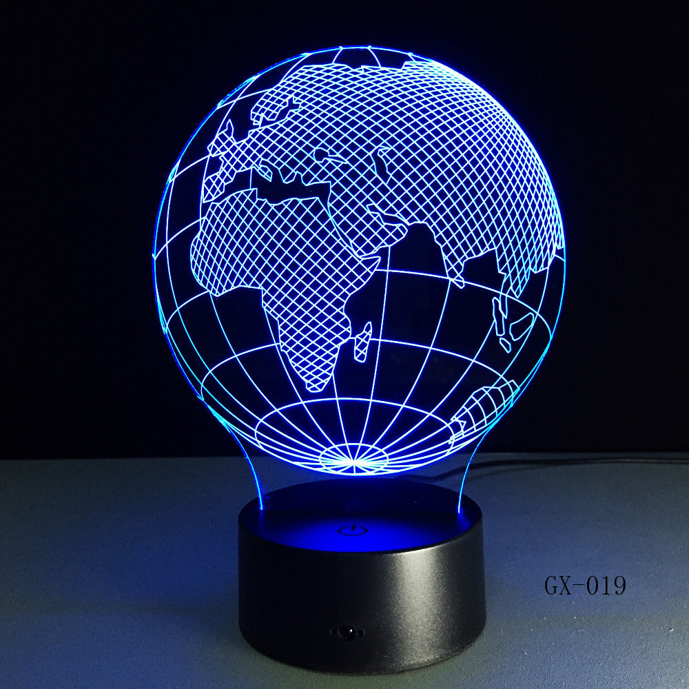 3D Visual Europe Map Globe Nightlight 7 Color Gradient Desk Table Lamp Bedside Lamp Child Kids Birthday Xmas Gifts GX-019