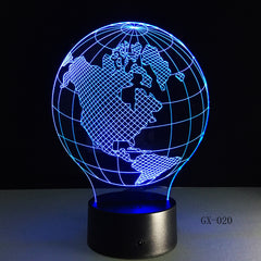 USA Earth Map Light 3D LED Lamp Featuring 3D Wire Images Earth Globe Lamp Handmade Color Changing Lamp 3D Decor Lamps GX-020