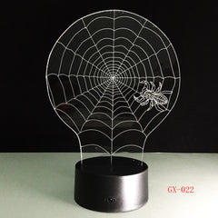 Spider Nordic Home Night Light Decorative 3d Lamp Stereo Vision Led Gift Light Fixtures Kids Room Led Lights Lamp GX-022