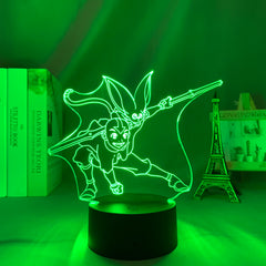 Avatar The Last Airbender Aang Home Bedroom Desk Decoration Small Night Light for Kids 3D LED Lamp Anime Figure Multiple Color Changes With Remote Control
