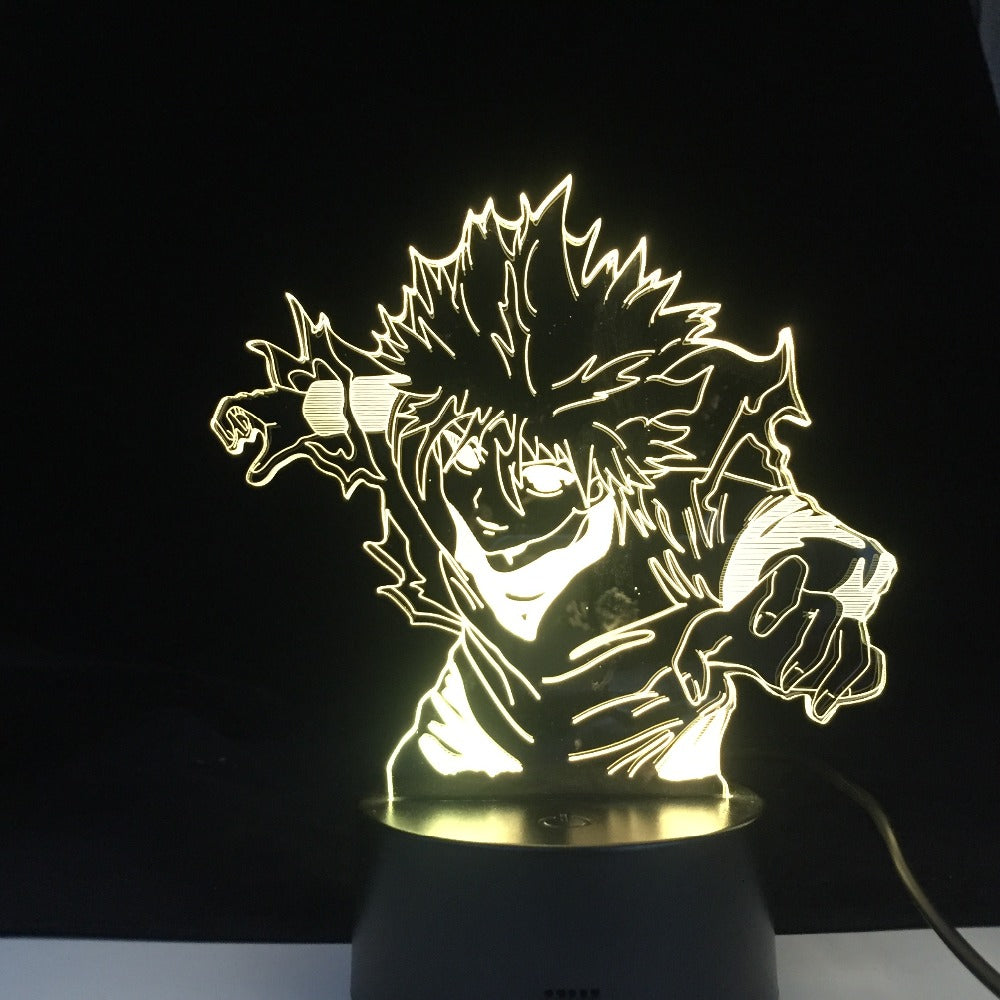 Killua Attacking Anime Lamp Hunter x 3D Led 16 Colors Decor Light Japanese Anime Remote Control Base Table Lamp Home Decor
