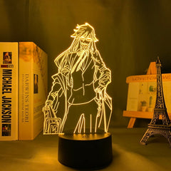 Black Butler Grell Sutcliff Led Night Light for Bedroom Decor Gift Nightlight Anime Table 3d Lamp Grell Sutcliff Black Butler