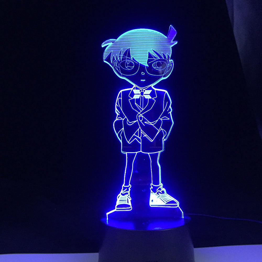 Conan Case Japanese Anime lamp Night Light Plug In Anime Light Led Light Fixture Light Lamp Remote Base 3d Table Lamp Detective