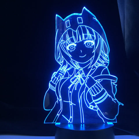 Chiaki Nanami Danganronpa 2 3D Led Anime Lamp Illusion Lighting Color Changing Night Lights Lampara For Easter Holiday Gift