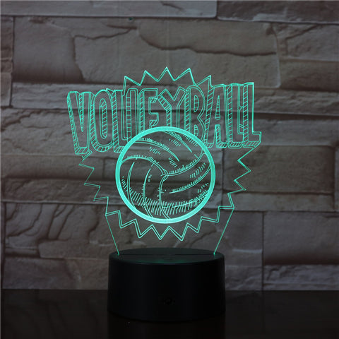 Volleyball 3D Lamp 7 Colors Touch Led Creative Night Table Moderne Desk Lamp 7 Colors Dimmer USB LED Table Lamp Dropship 3469