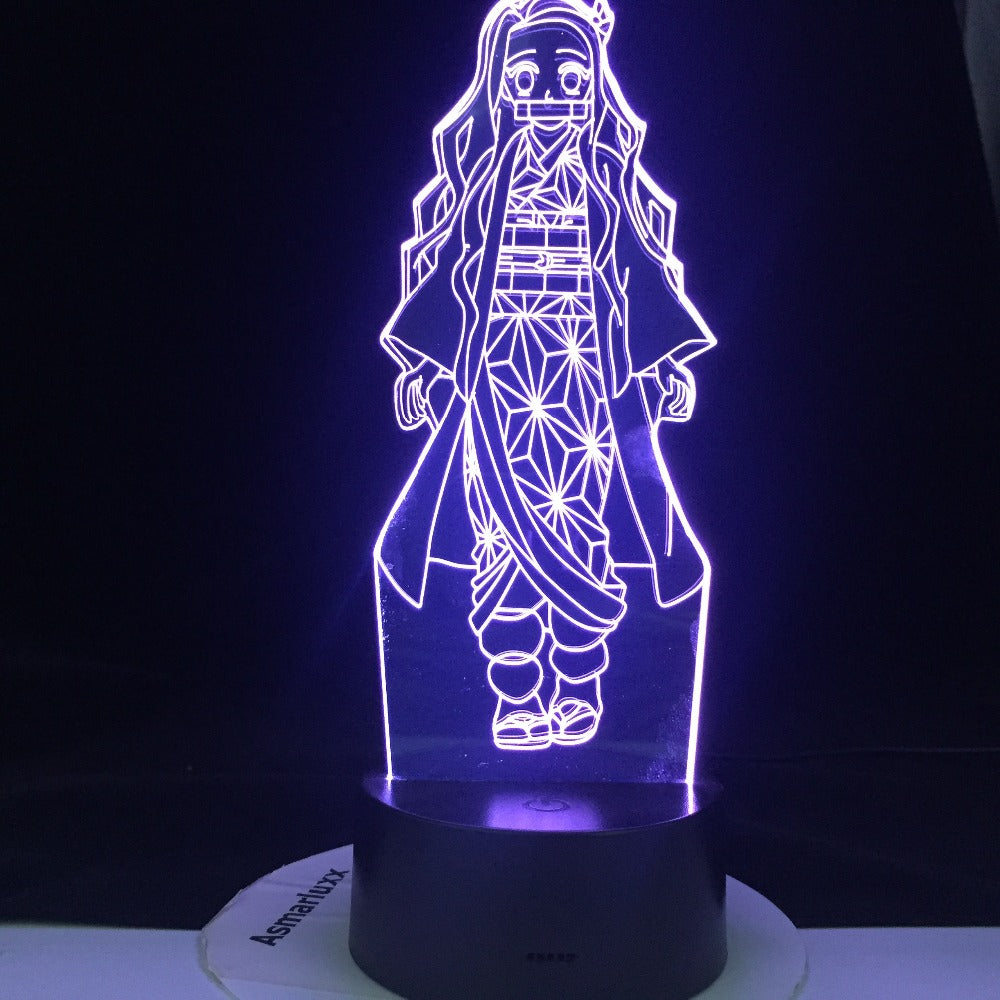 Kimetsu No Yaiba Nezuko Kamado Figure 3d Lamp Demon Slayer Gift 3D Led Night Light for Bedroom Decor Nightlight For Kids Childs