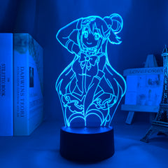 Anime Led Light KonoSuba Aqua for Kids Bedroom Decor Night Light Brithday Gift Manga KonoSuba Room Desk 3d Lamp Acrylic
